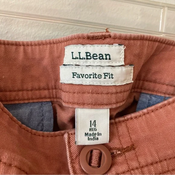 2 Pairs LL Bean Stretch Canvas Pants 14 - Picture 3 of 12